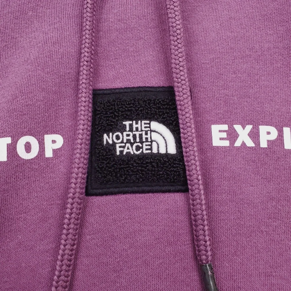 North Face Hoodie Mens Small Purple Pullover Sweatshirt Hoody Outdoor Preppy